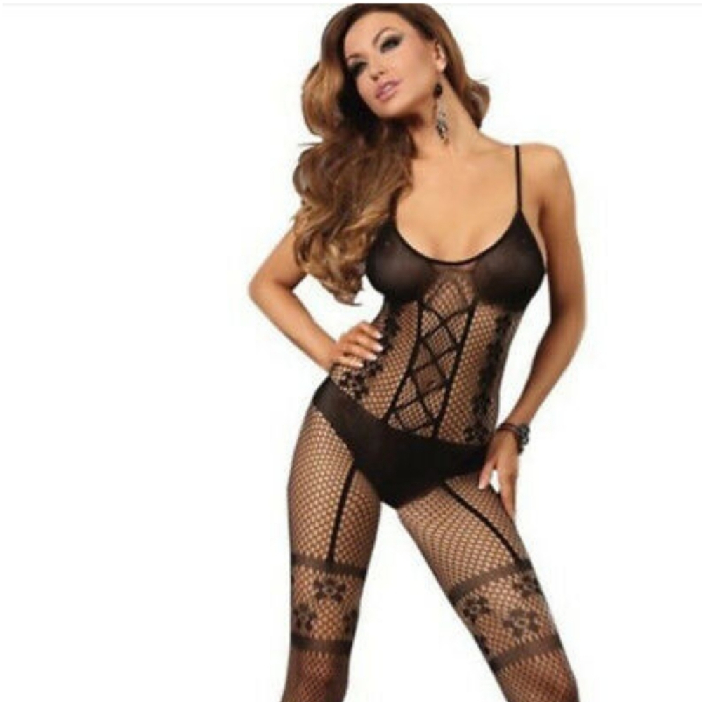 Bodystocking tank style with pattern